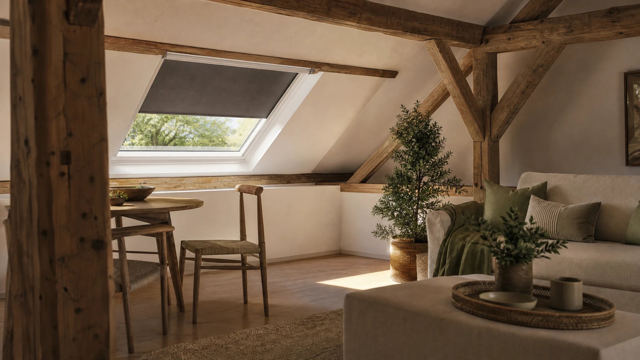 Combles aménagés avec isolation en fibre de bois pour le confort d'été en Gironde