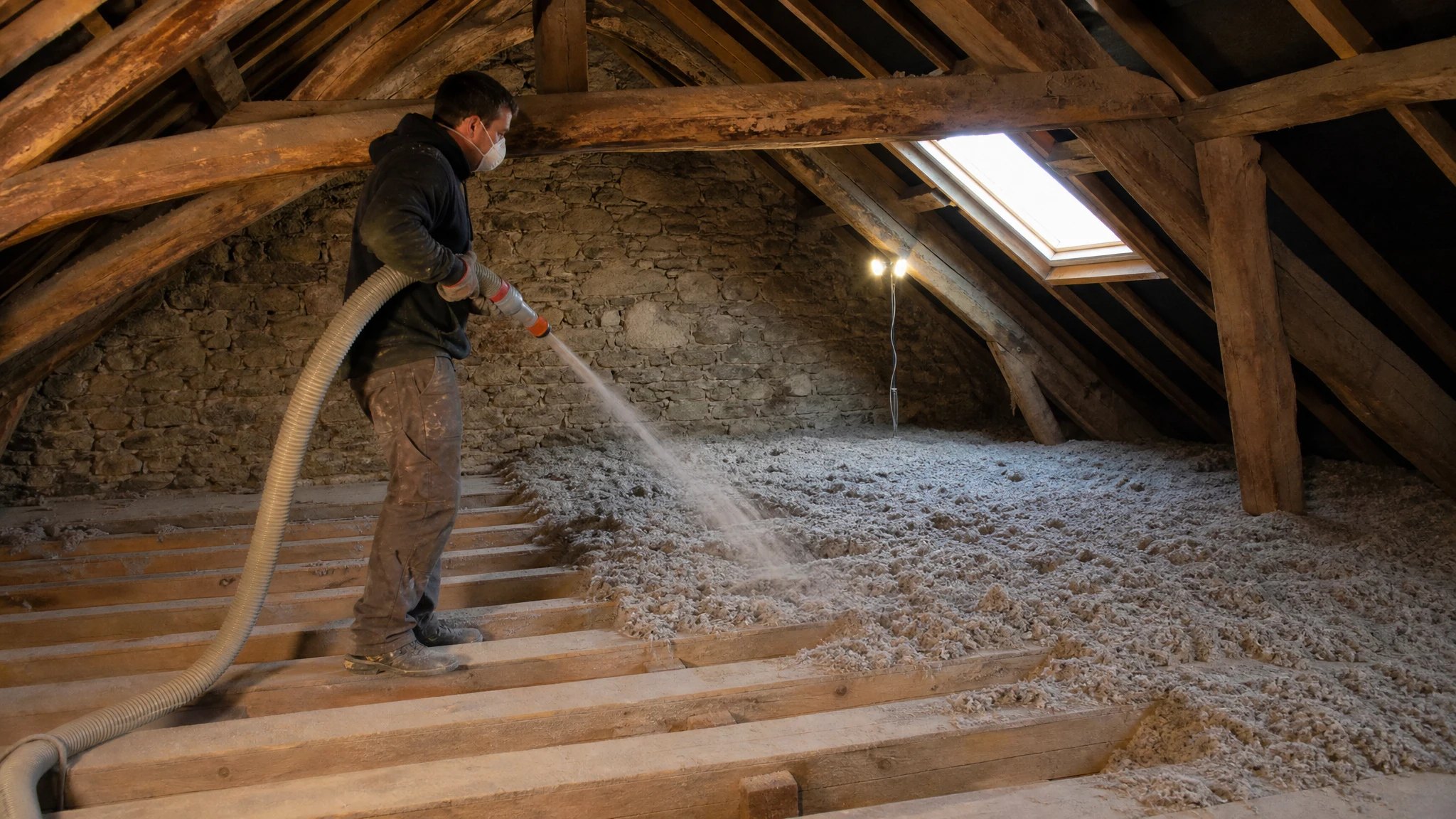 Chantier de rénovation énergétique en Gironde, isolation avant remplacement du chauffage