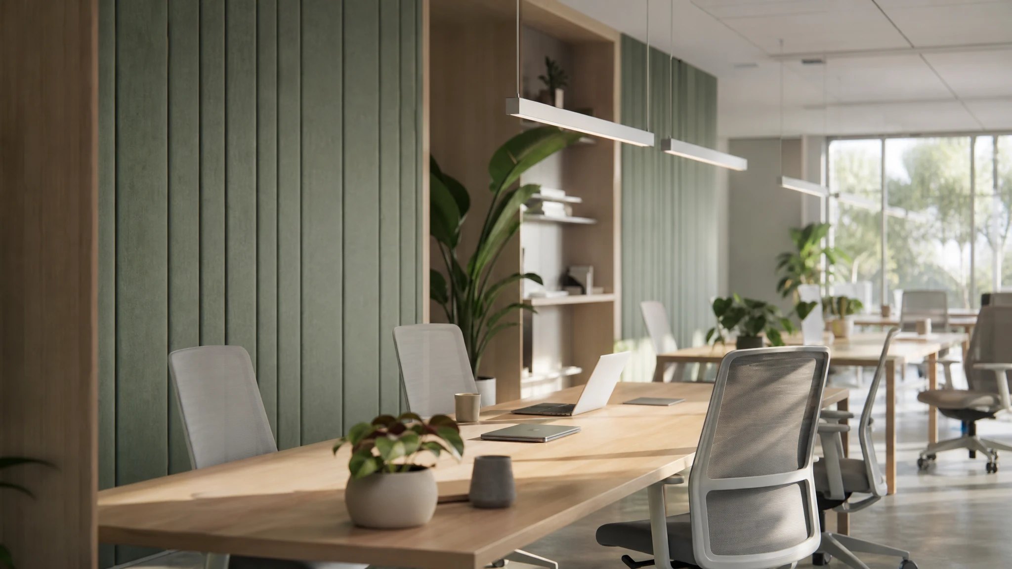 Open space aménagé dans des bureaux à Martillac