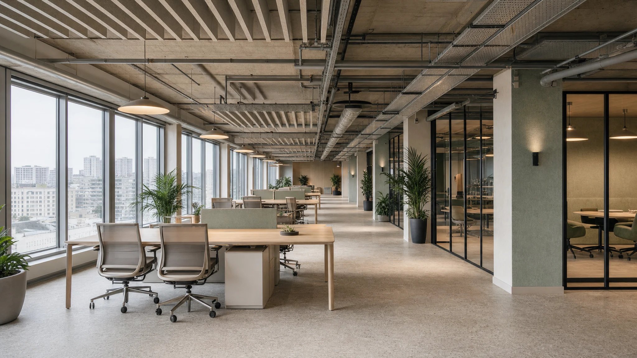 Aménagement de bureaux dans un parc d'activités à Martillac
