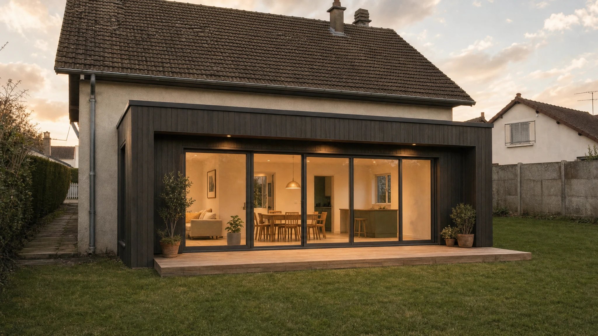 Extension en ossature bois de 42 m² à Cadaujac