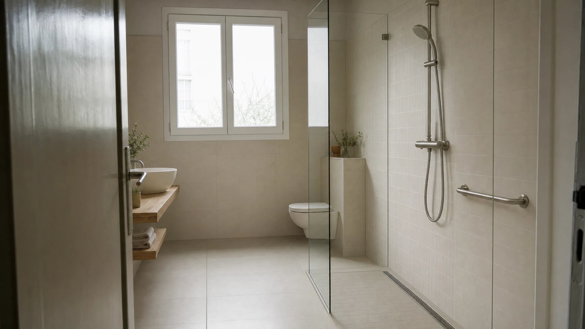 Transformation d'une salle de bains en salle d'eau accessible à Saint-Médard-d'Eyrans