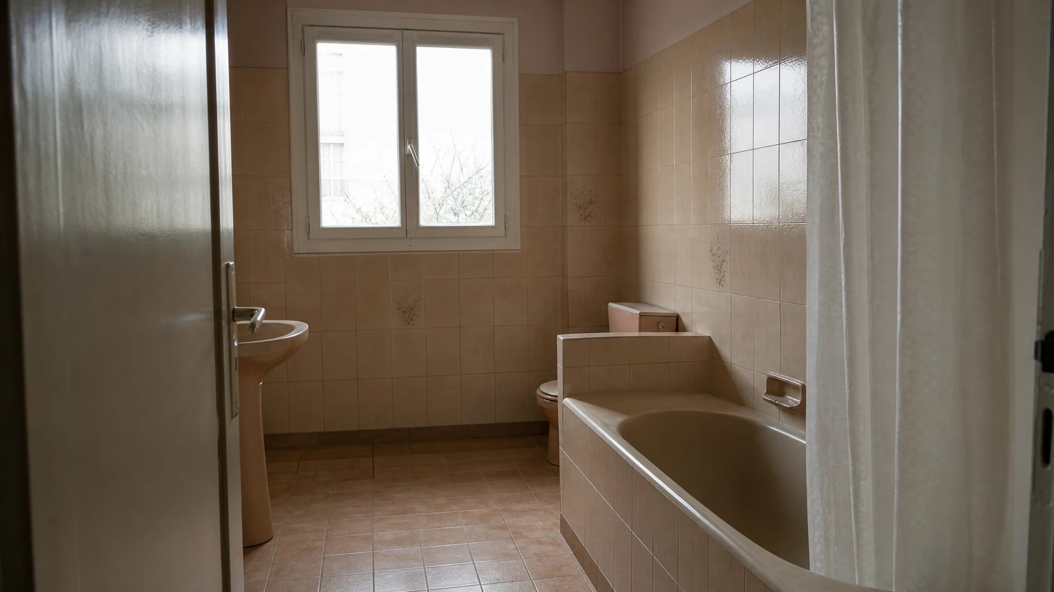 Avant travaux : Transformation d'une salle de bains en salle d'eau accessible à Saint-Médard-d'Eyrans