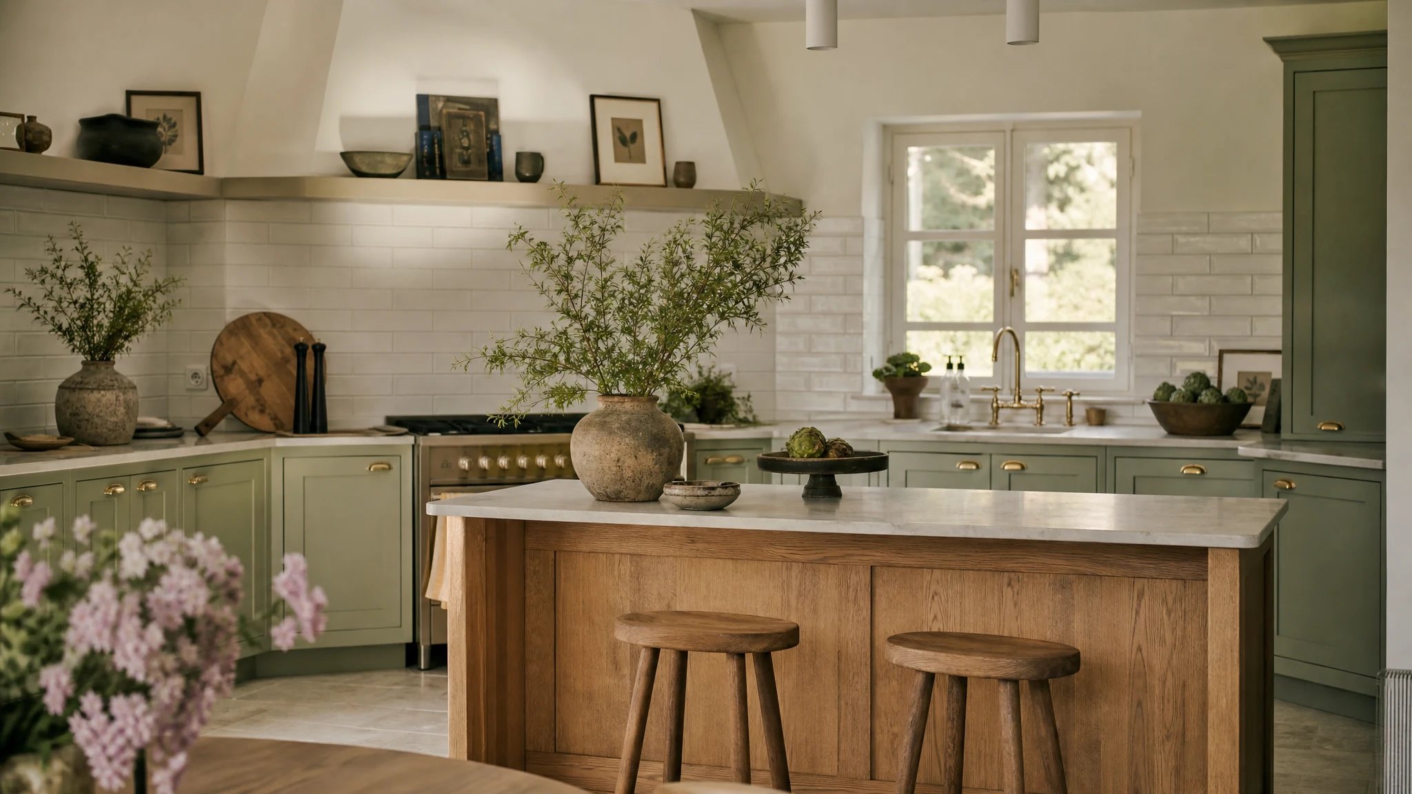 Cuisine rénovée dans une maison girondine